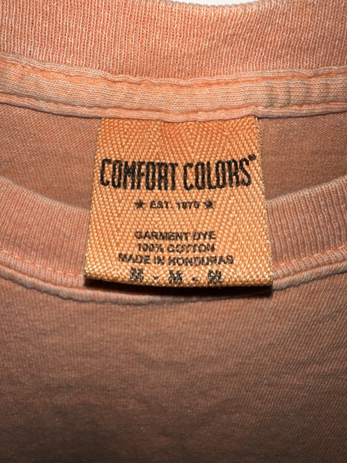 Comfort Colors Garment Dyed Cotton Lake Travis Colorado River Orange Mens M Tee gallery