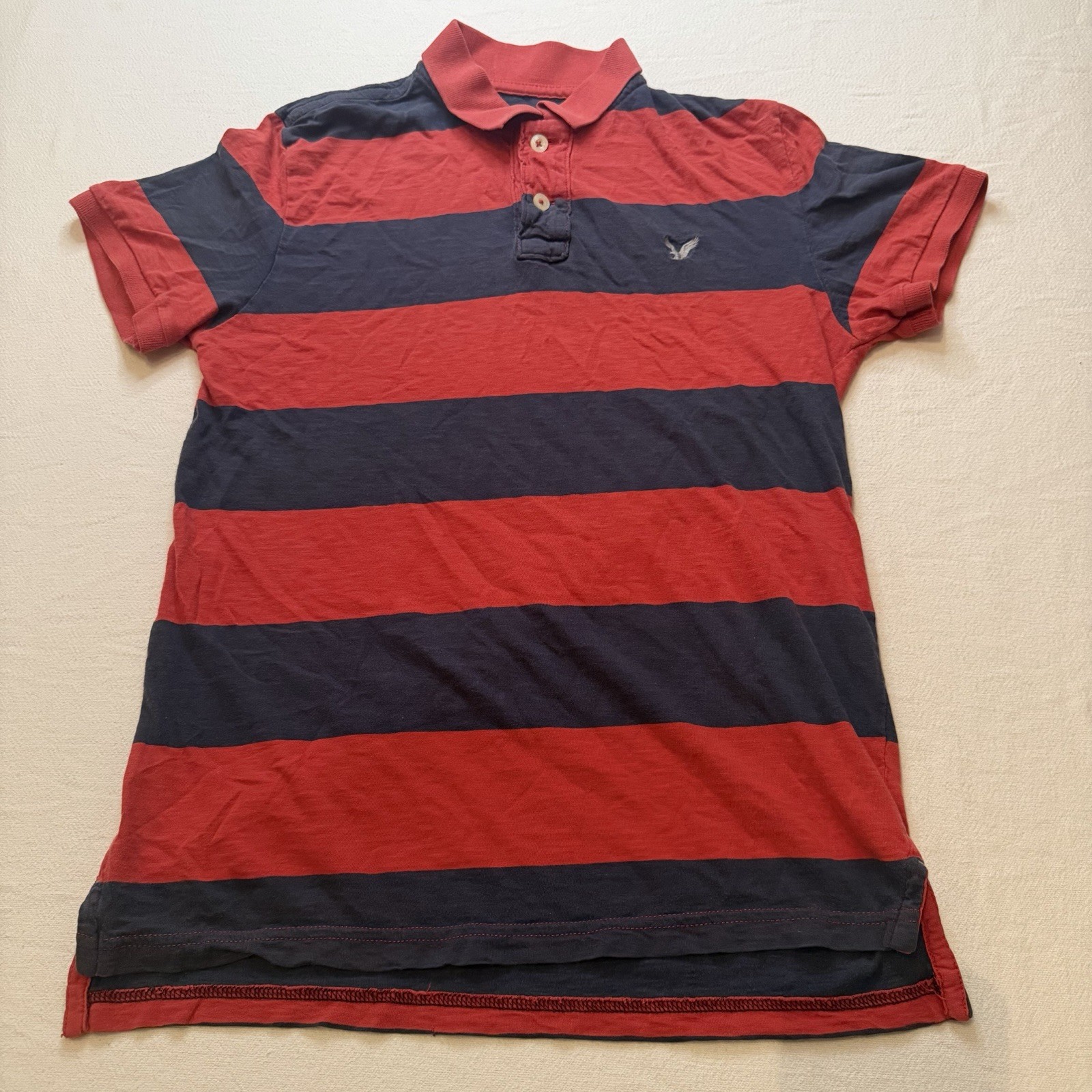 American Eagle Athletic Fit Men’s Small Blue and Red Short Sleeve Shirt