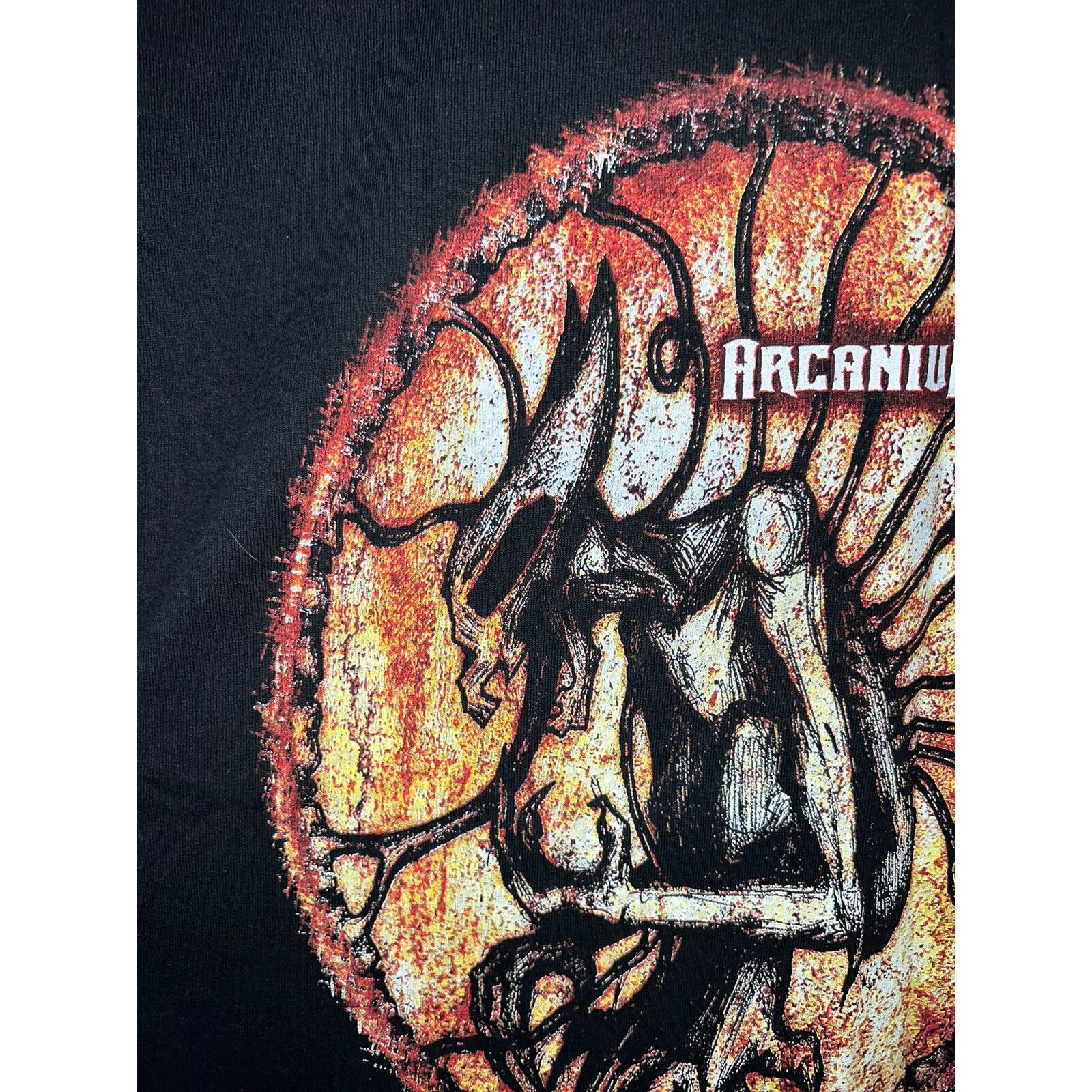 2009 Arcanium Metal Concert Tour Graphic Black Shirt 2000s S Small Y2K gallery