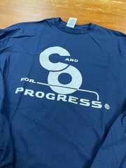 T-Shirt, Long Sleeve, C&O For Progress / Chesapeake & Ohio Navy Blue NEW!