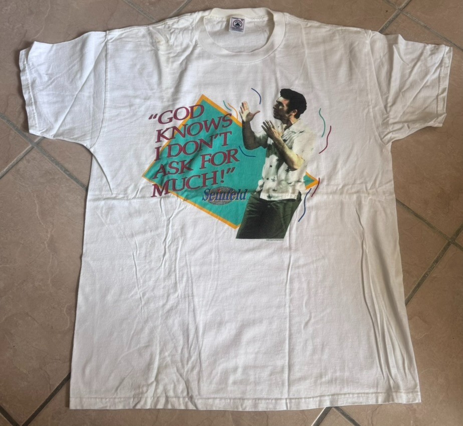 VTG 1993 Seinfeld Kramer God Knows I Dont Ask For Much XL T-Shirt Delta 90s gallery