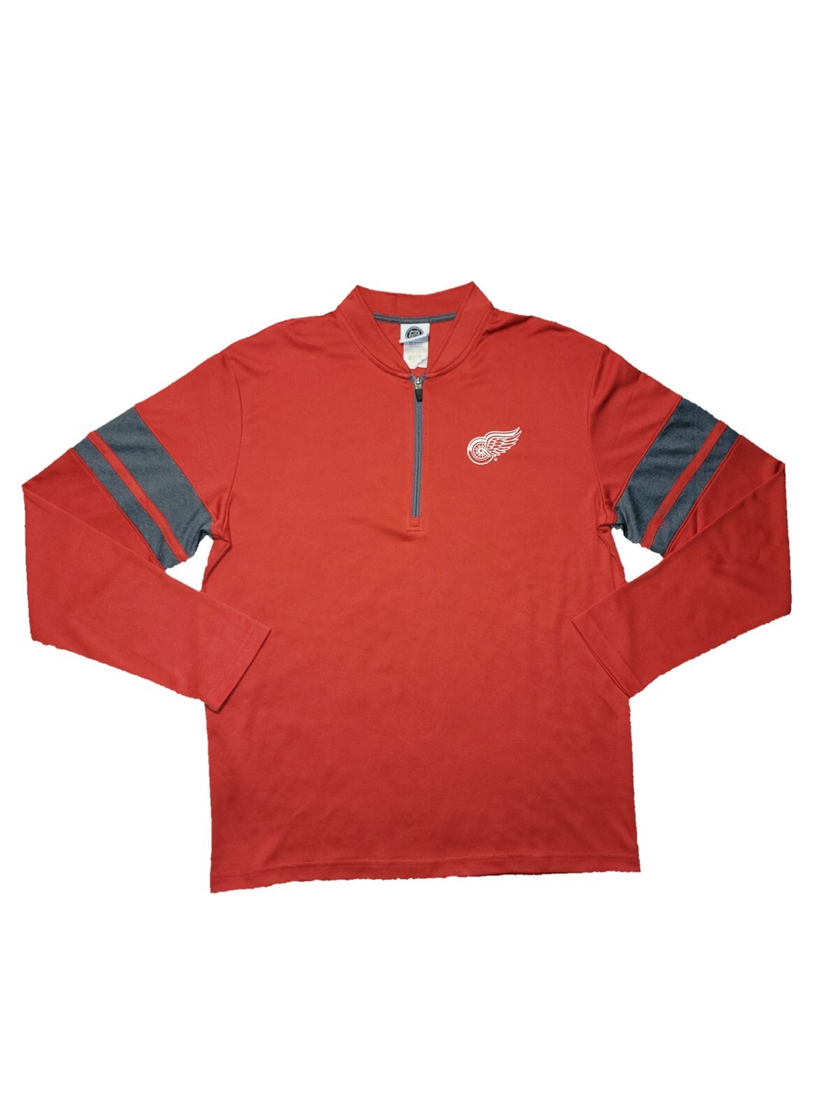 NHL Official Detroit Red Wings 1/4 Zip Pullover Jacket (Red) Mens Size Large