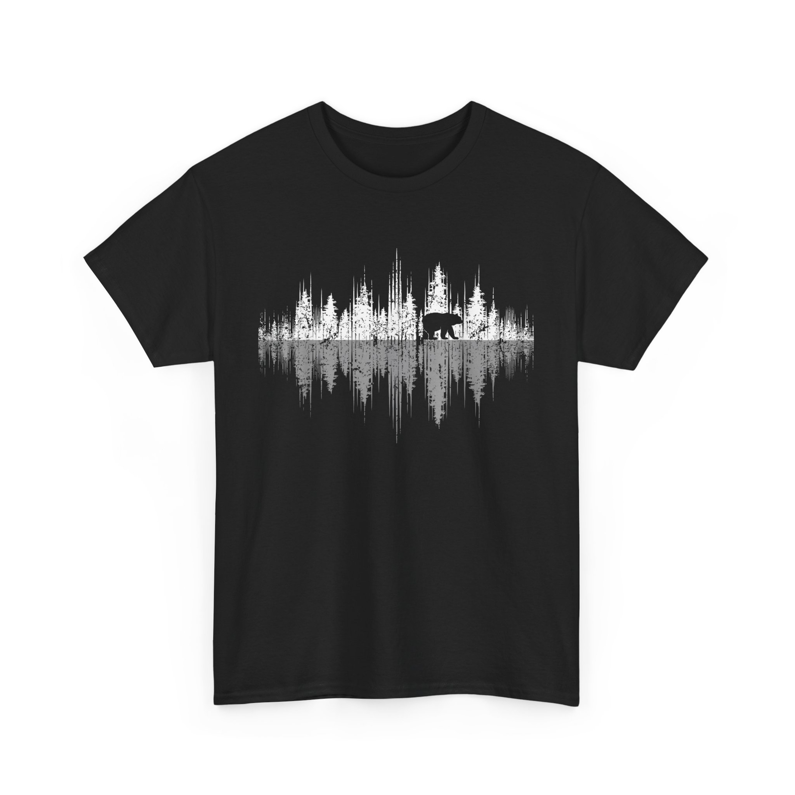 Wildlife Nature T-shirt, Trees Reflection Nature Animals Bear Women Men T-shirt