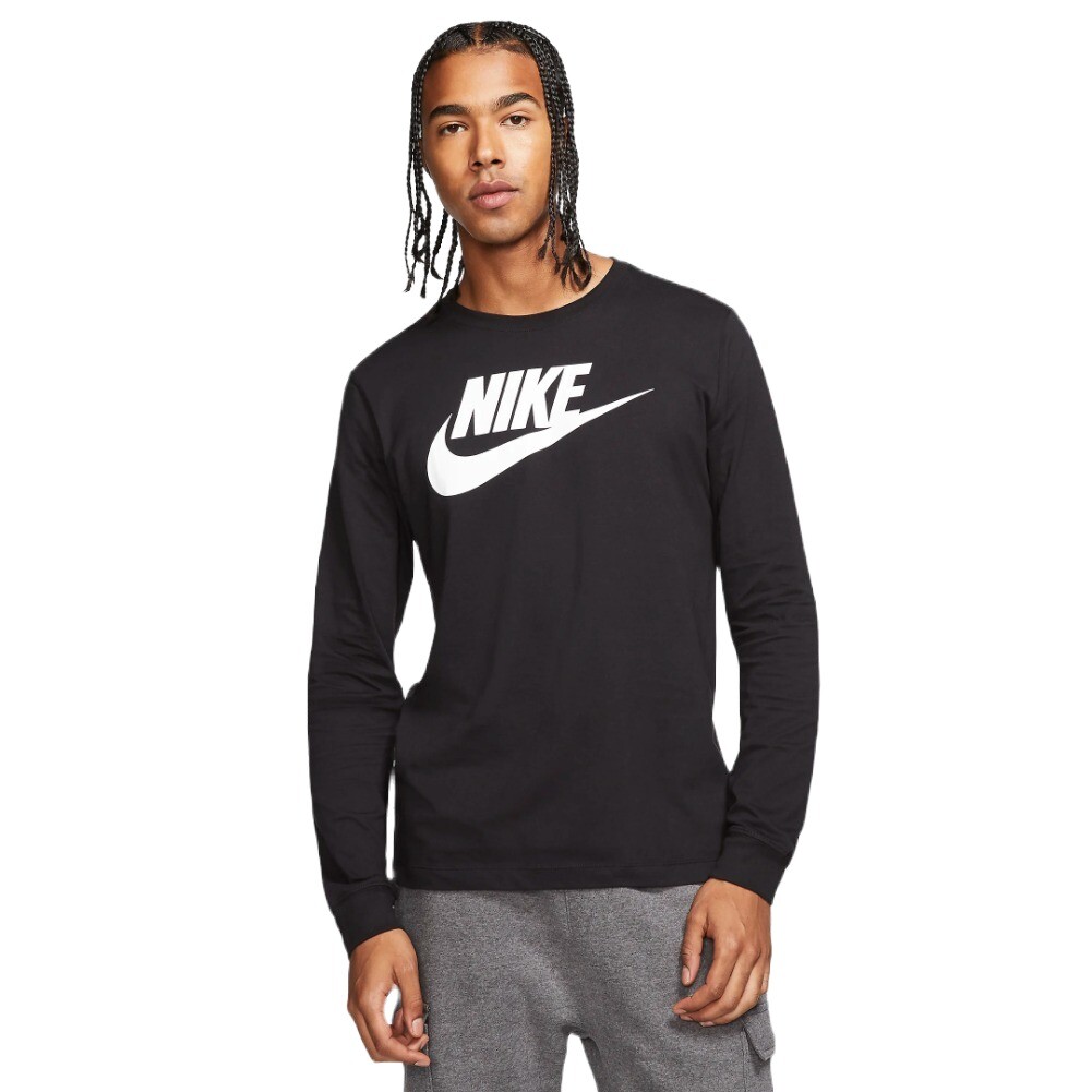 Nike Men's Long Sleeve Shirt Athletic Sportswear Swoosh Logo Sport Style T-Shirt gallery