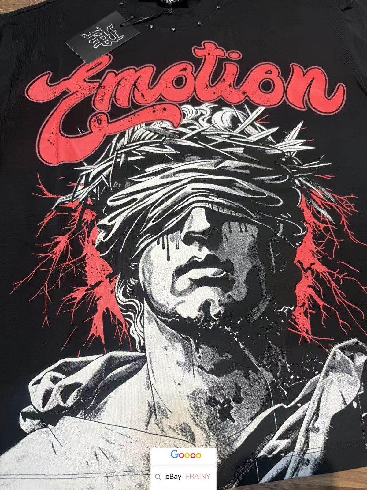 MEN WOMEN BEIGE EMOTION HIP HOP T SHIRT HIGH STREET HERO GRAPHIC PRINT TOPS TEE gallery
