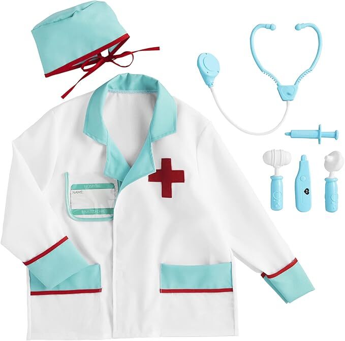 Mud Pie E4 Kids Shoppe Children’s Doctor Dress Ups Set – One size 2T-5T 10190237