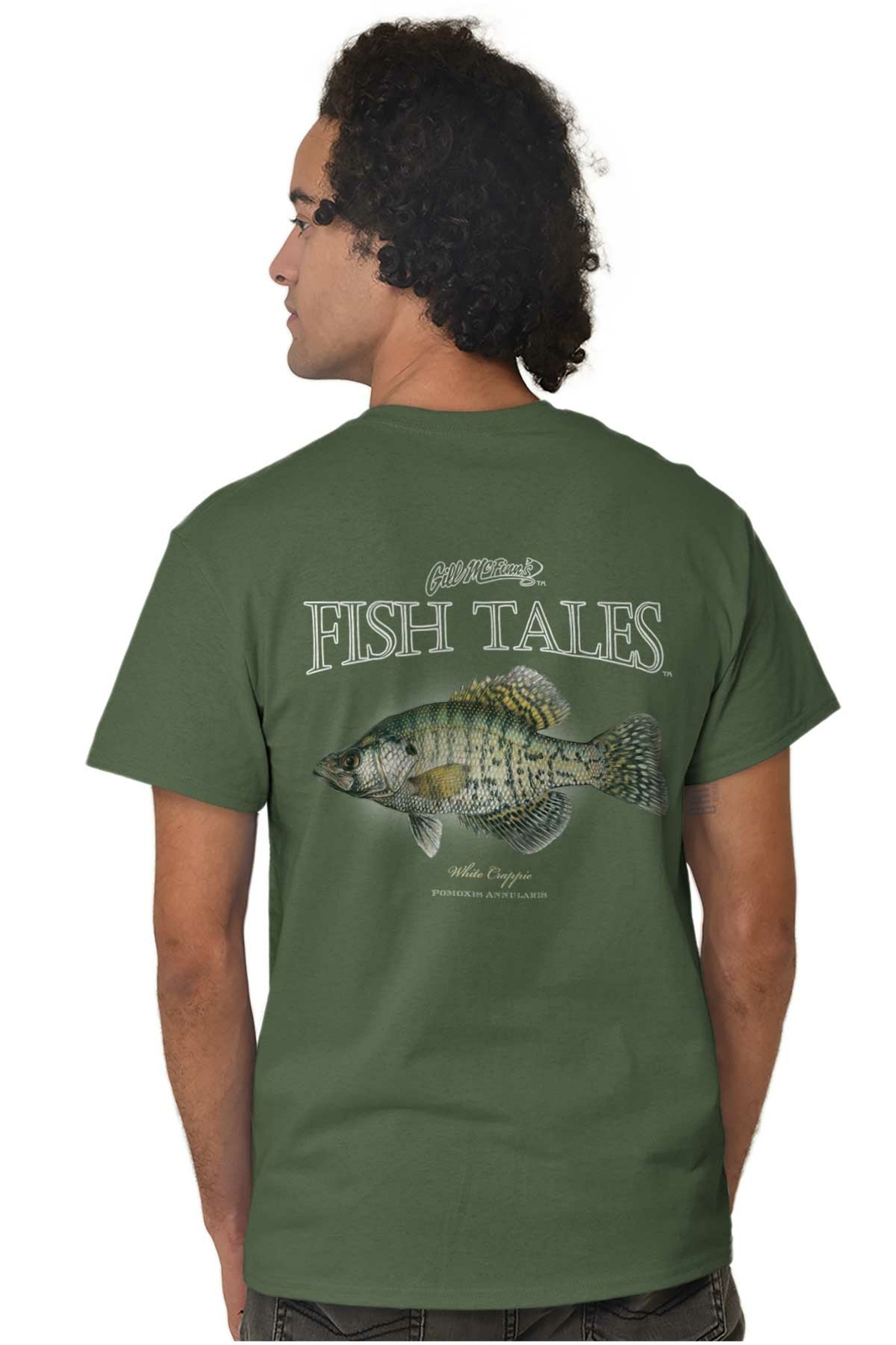 Gill McFinns White Crappie Fishing Trip Gift Womens or Mens Crewneck T Shirt Tee gallery