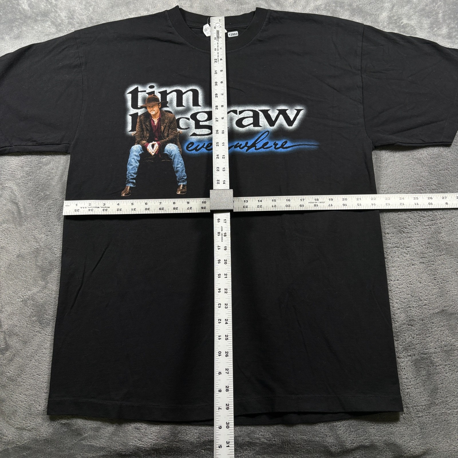 Vintage 1997 T-America T-Shirt Mens XL Black Tim McGraw Everywhere Single Stitch gallery