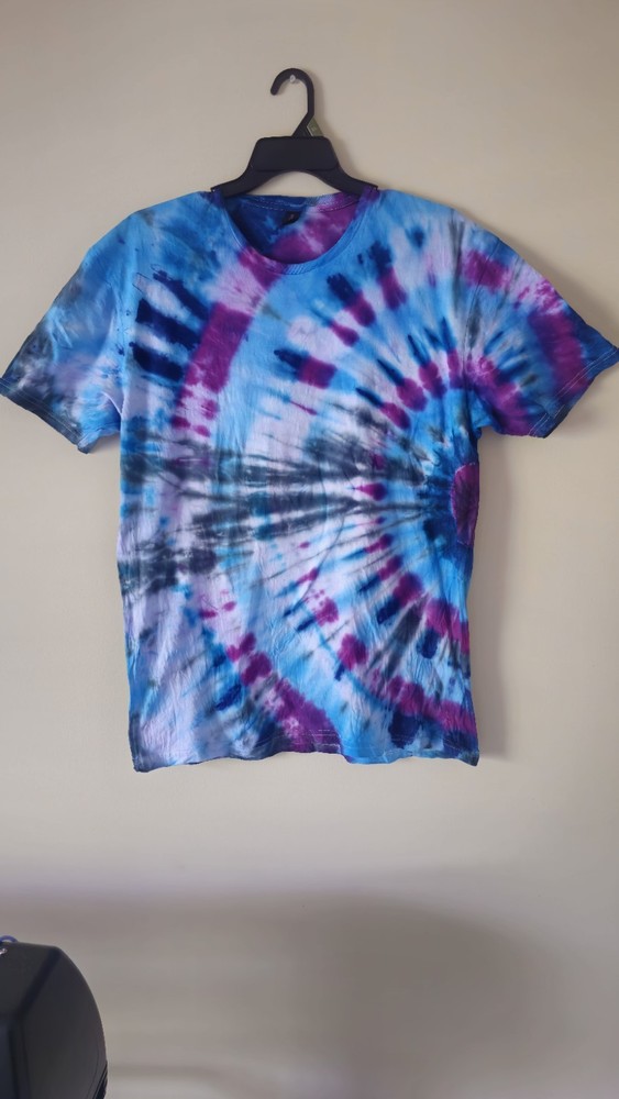 Eclipse Tie Dye Mens T-Shirt Blank Tye Dyed Tee Spiral New