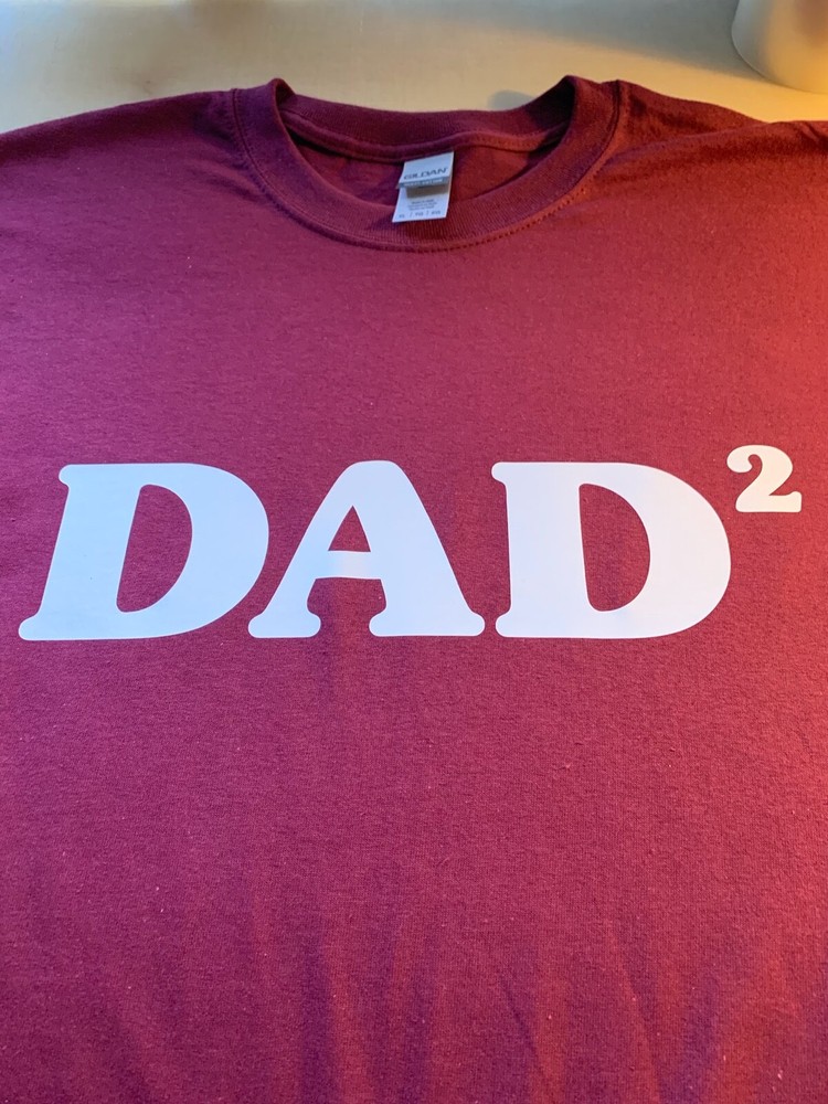 DAD 2 squared math science nerd equation engineer 5 sizes 14 colors