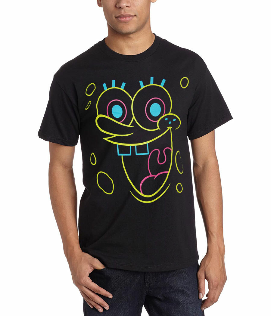 Official Spongebob Squarepants Neon Face T-Shirt