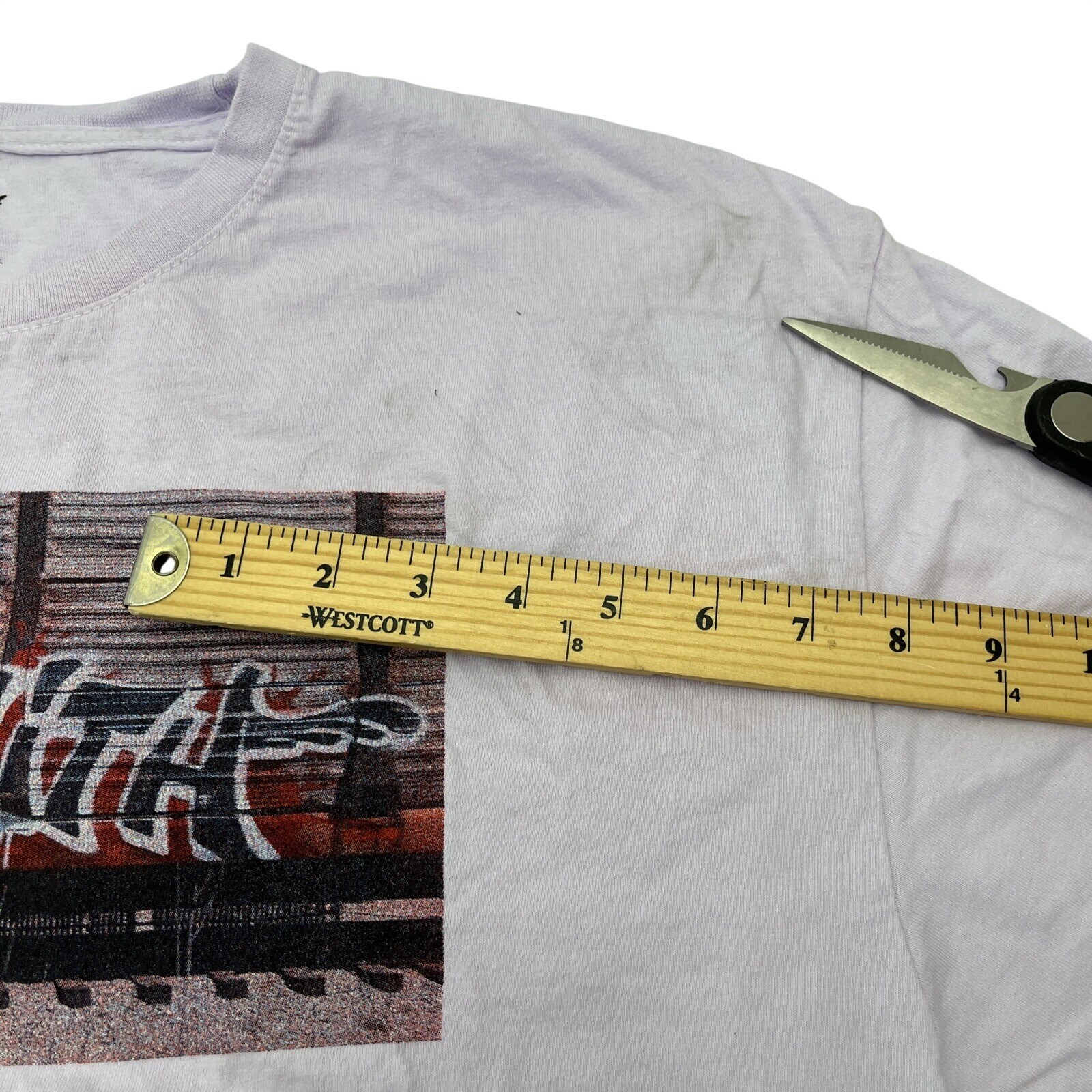 Aerosmith Graphic T-Shirt Mens XL Light Purple Good Graffiti Logo Rock Band Tee gallery
