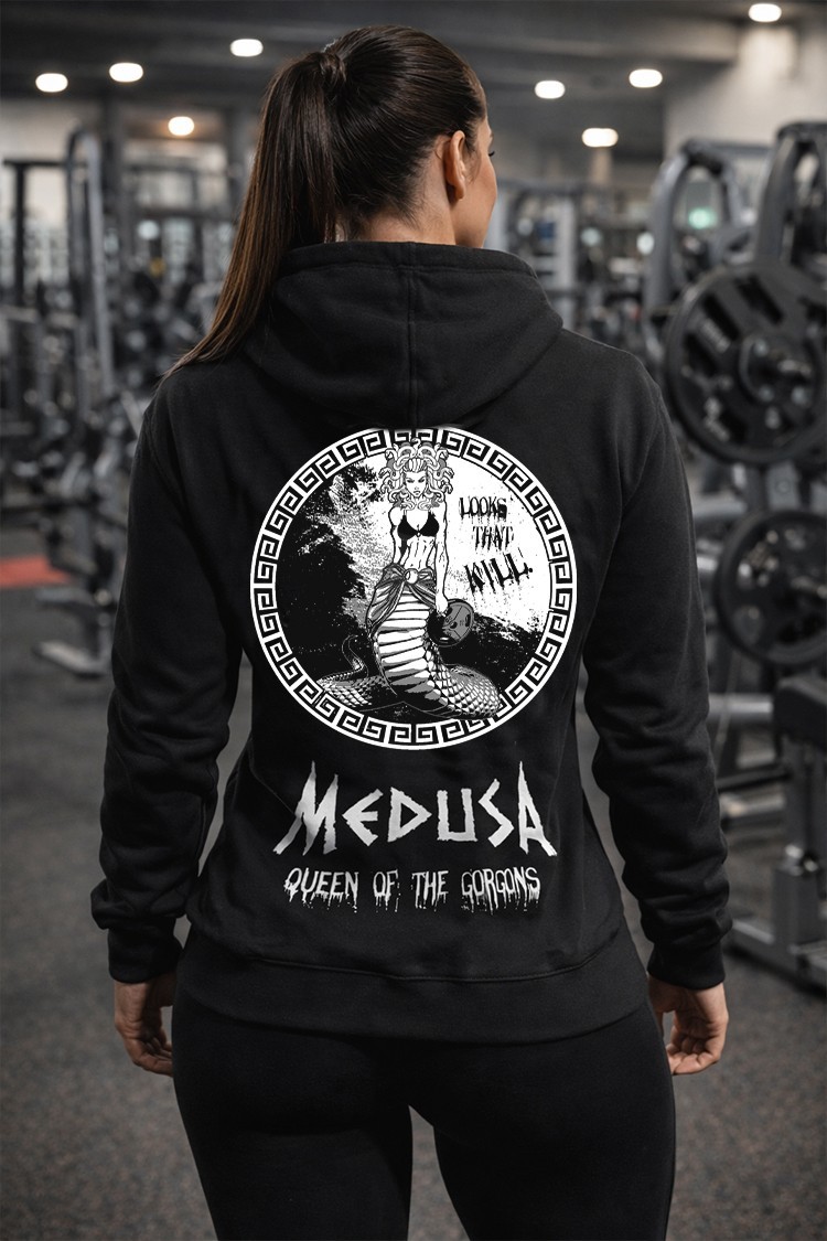 Iron Gods Medusa Hoodie Gym Hoodie Pump Cover Aesthetic Black Hoodie Gym Tee gallery