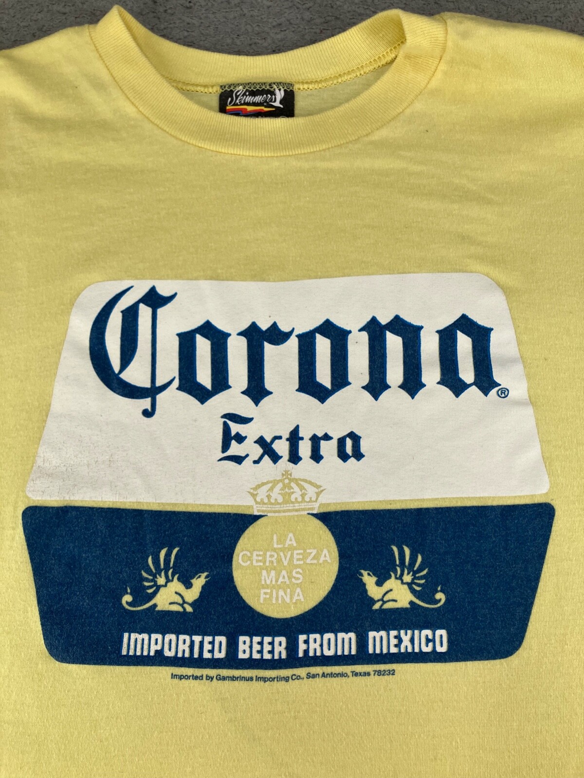 Vintage Corona Extra Shirt Mens Small Yellow Imported Beer Alcohol Skimmers gallery