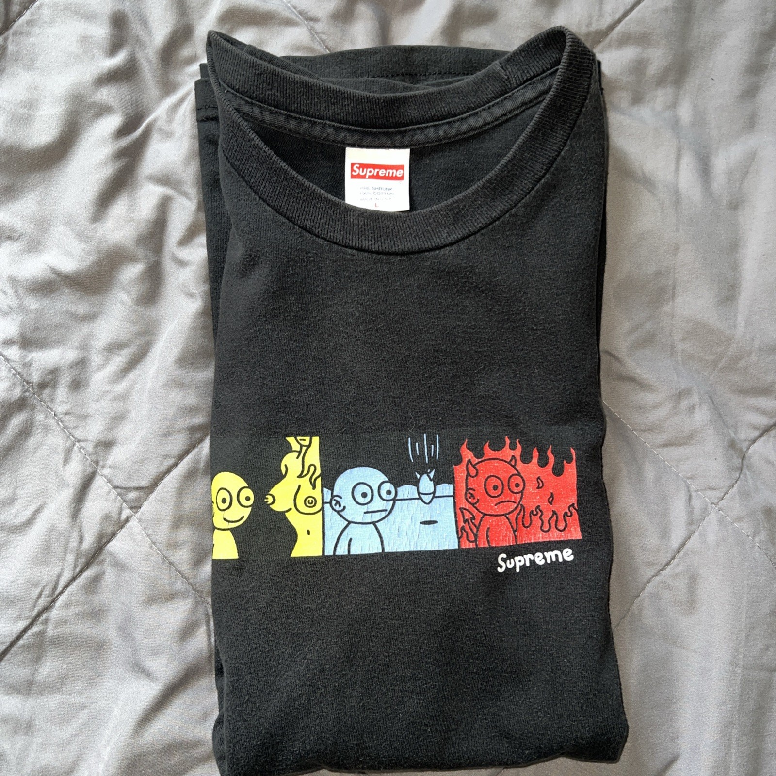 New FW19 Supreme Life Tee Burnt Orange Streetwear Men's Size Large 100% Cotton gallery