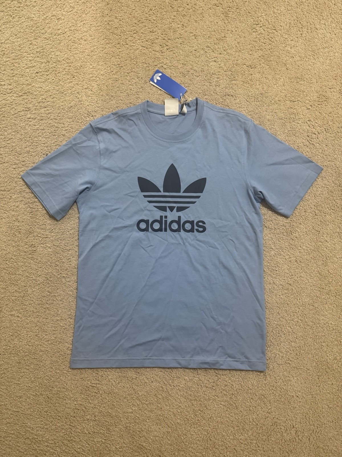 adidas Originals Adicolor Trefoil Tee Shirt JY3758 Light Blue Mens New Sz S, M gallery