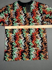 Jordan AJ Hare Retro All Over Print Zigzag T Shirt Loose Fit Small NWT. #0027