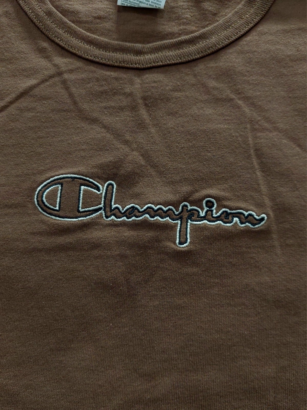 CHAMPION T-Shirt Men's Size Medium Cactus Rainbow Graphic Brown Embroidered Logo gallery