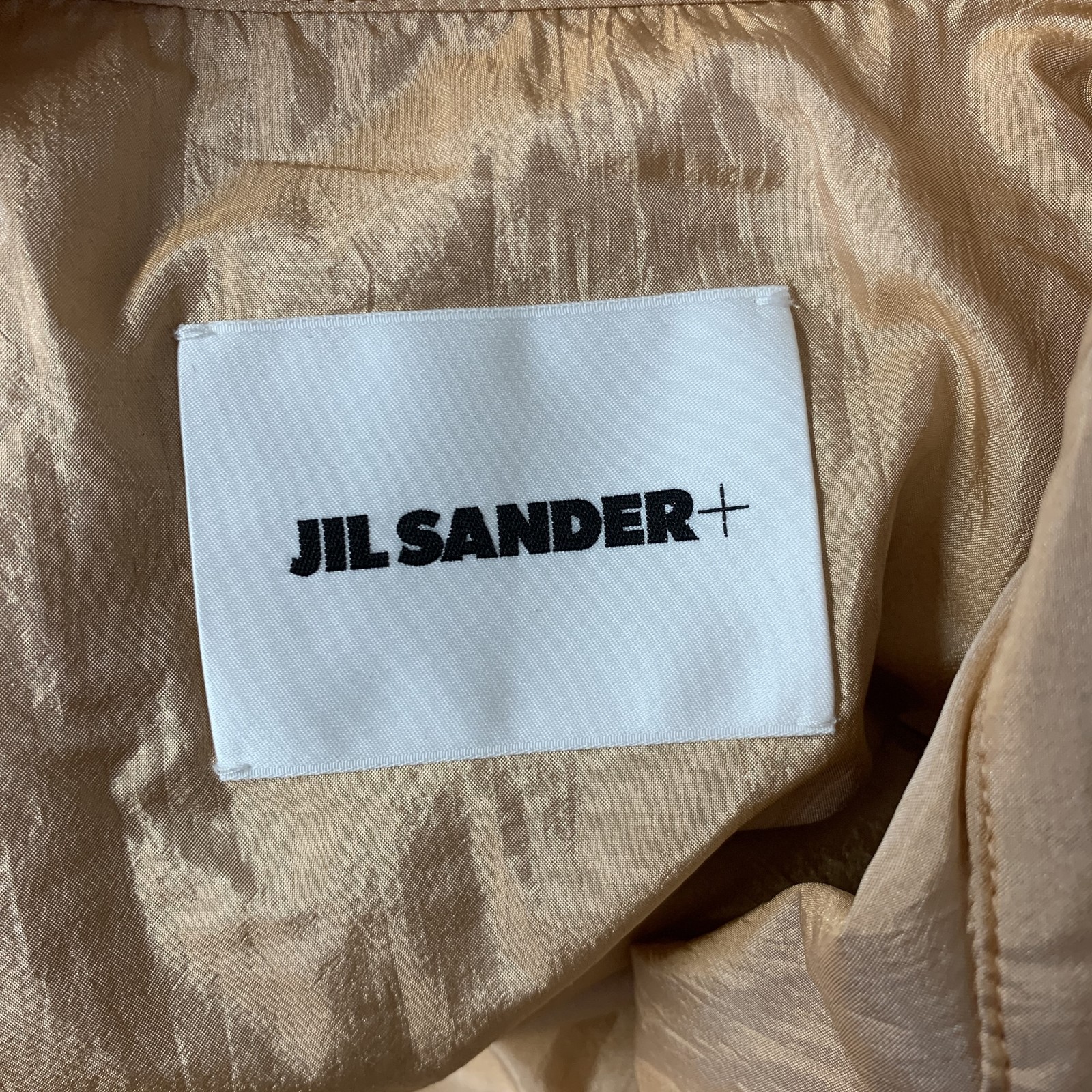 JIL SANDER Size XL Pink Peach Polyamide Silk Camp Short Sleeve Shirt gallery