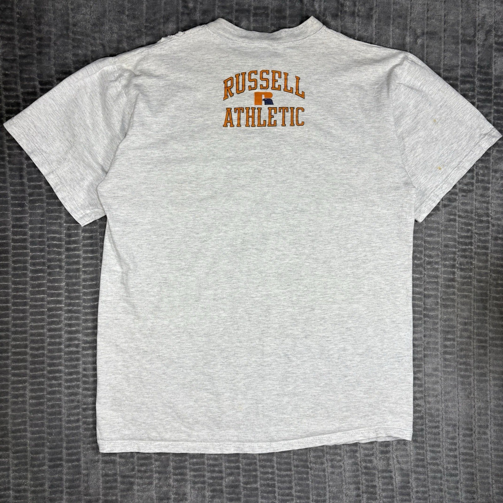 Vtg 90s Tennessee Volunteers T Shirt L Russell Athletic Back Print Distressed gallery