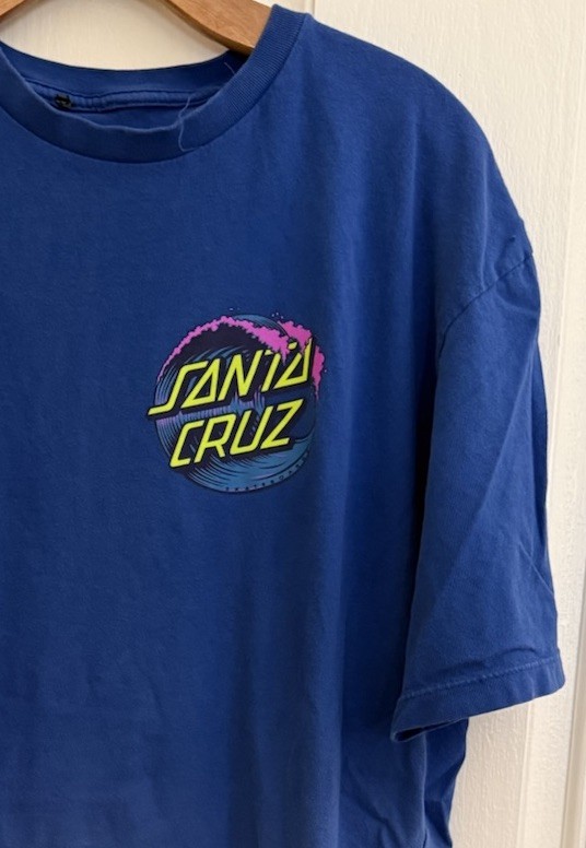 Santa Cruz Skateboards Dip Dye T-Shirt Blue Wave Dot Graphic Size M gallery