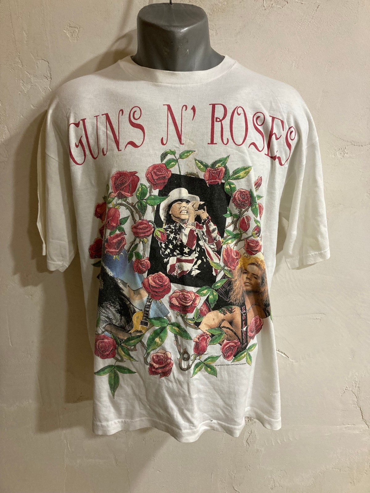 Guns N Roses 1993 World Tour Skin n Bones T Shirt Men's US XL / EU 56 gallery