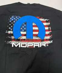 MOPAR “M” EMBLEM with American Flag Black T-Shirt (Licensed)