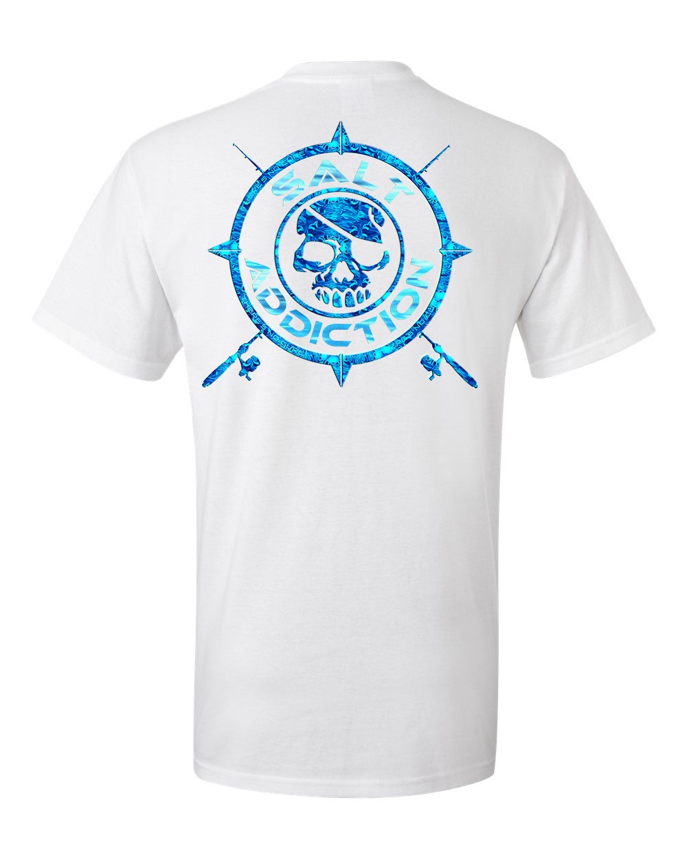 Salt Addiction Nautical compass Logo Fishing Short Sleeve T Shirt Ocean gallery