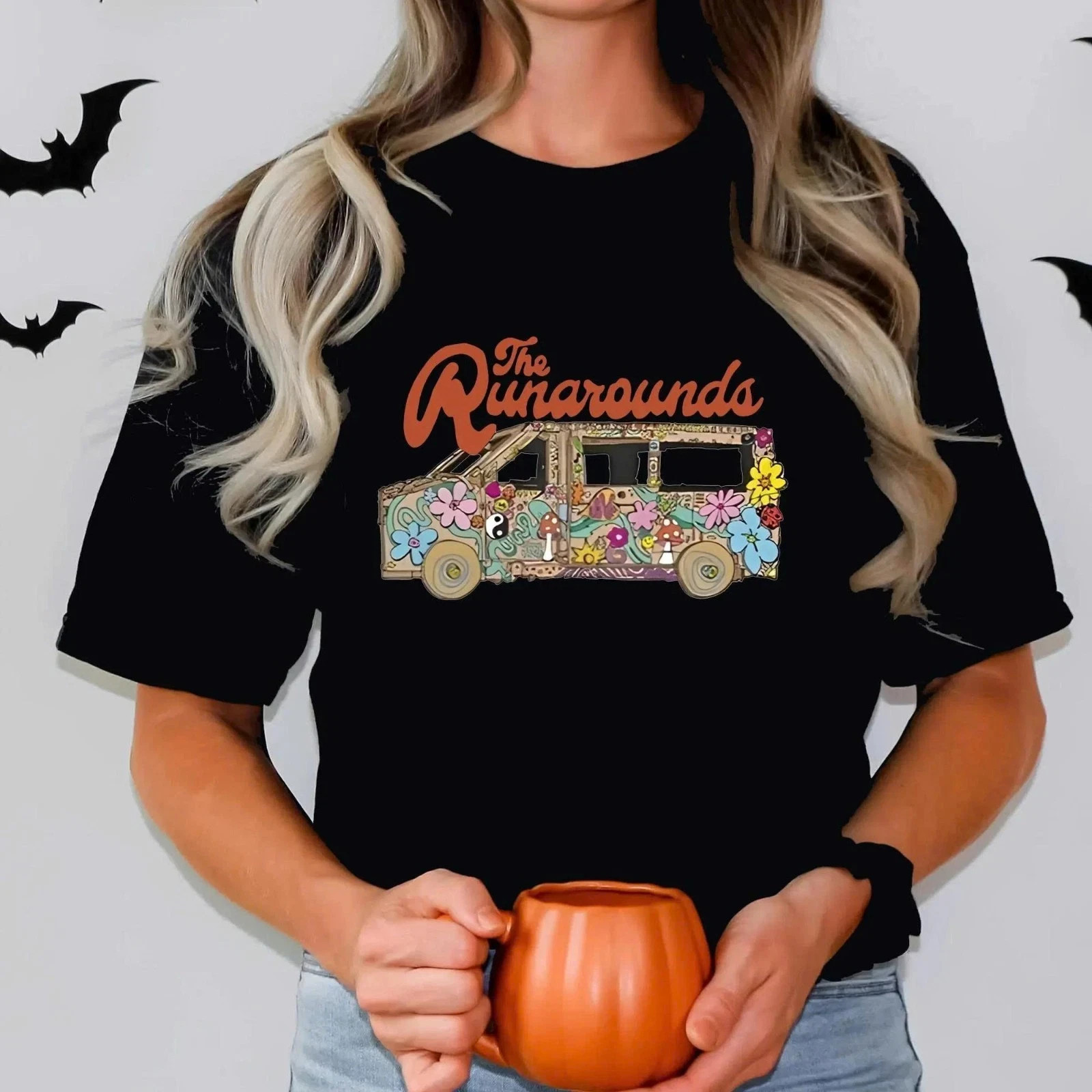 The Runarounds Script Black Cotton All size S-5XL T-shirt HL866