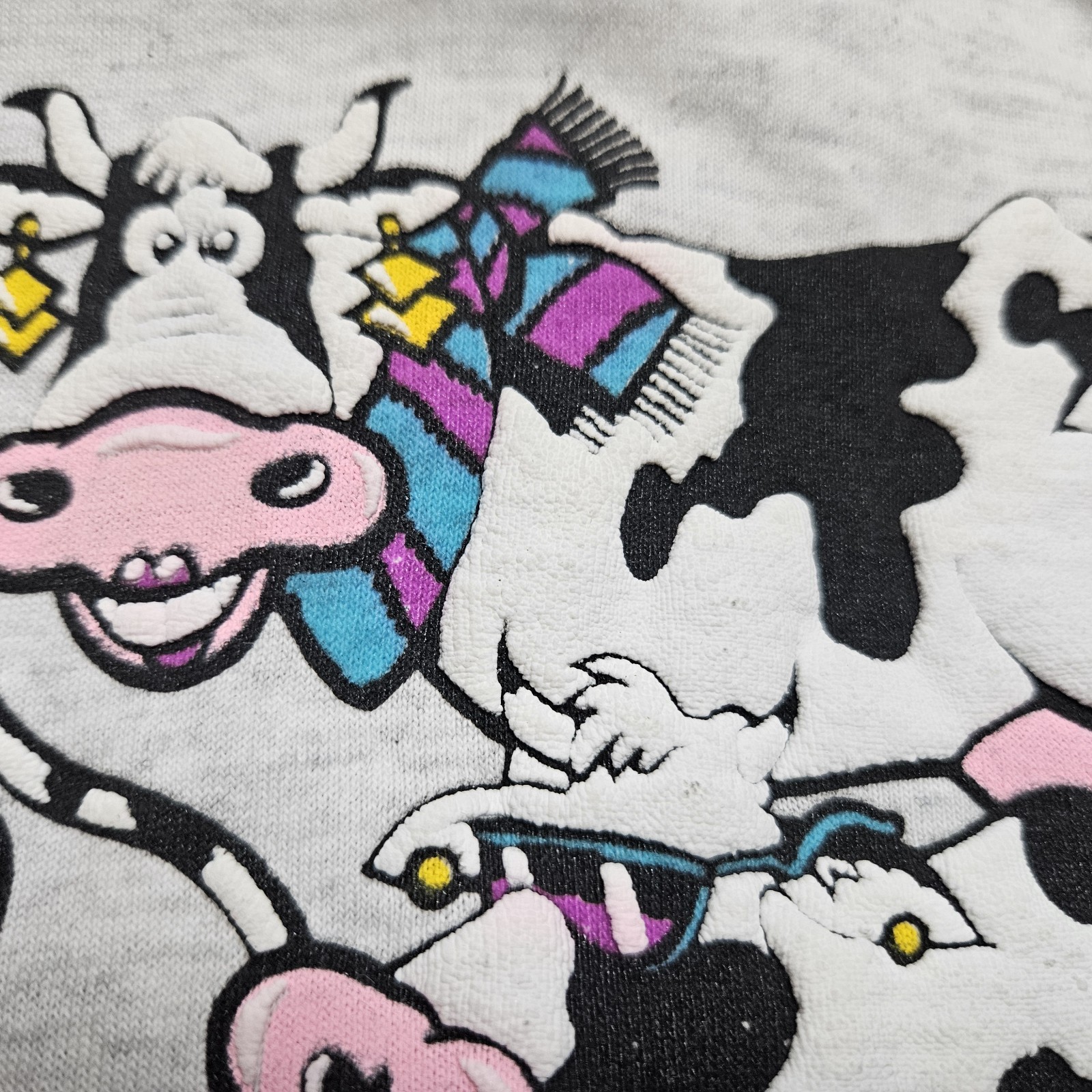 VTG NOS 90s Single Stitch Mens XL Cotton T-Shirt Humerous Cows Graphic Wisconsin gallery