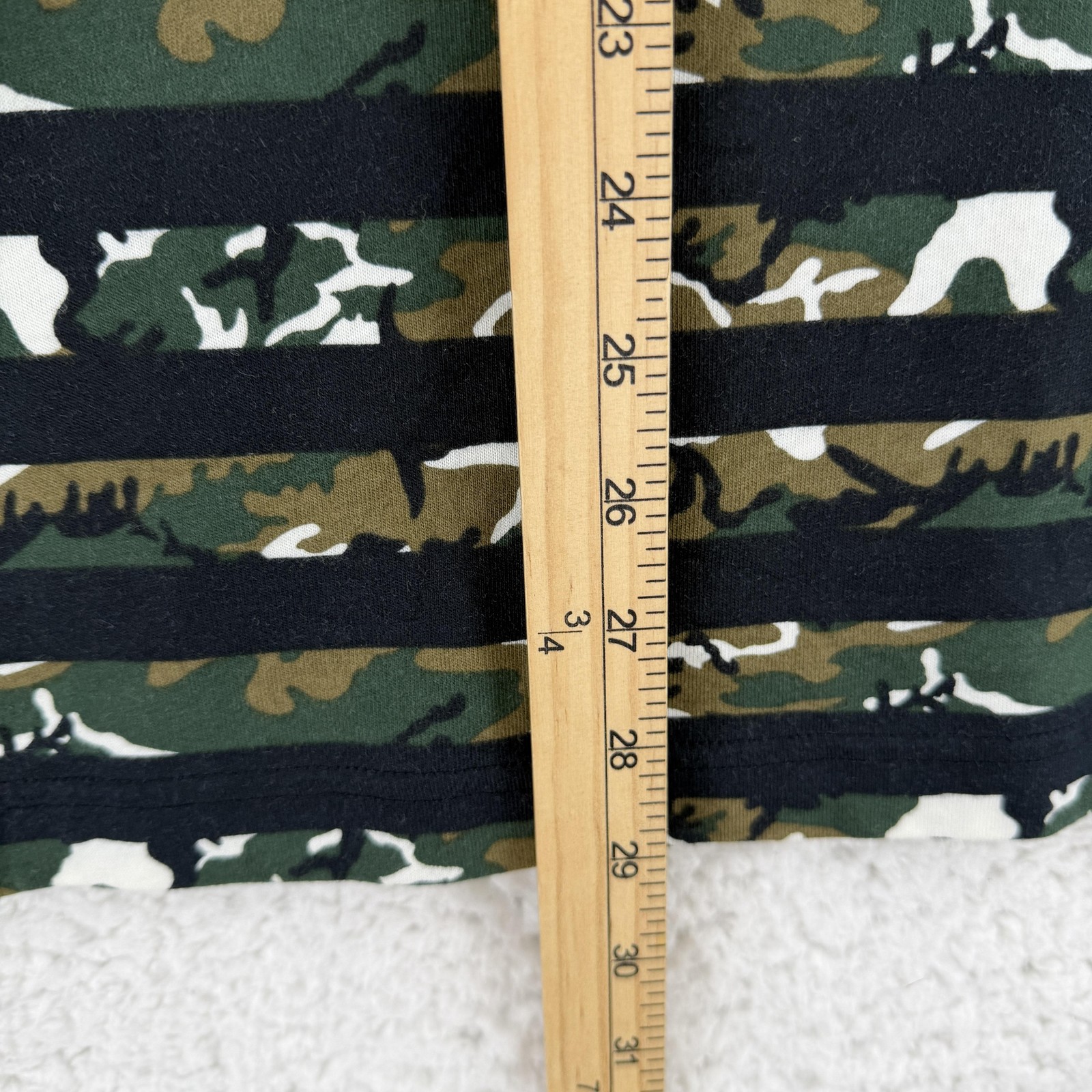 Uniqlo SPRZ NY Shirt Mens Large Green Andy Warhol Camo Stripe Tee T-Shirt gallery