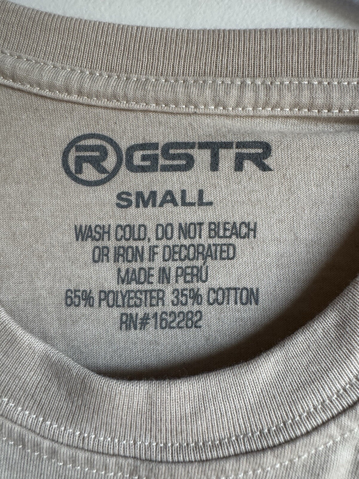 RGSTR Men’s Small Graphic Tshirt Bull Riding Stain Glass Tan gallery