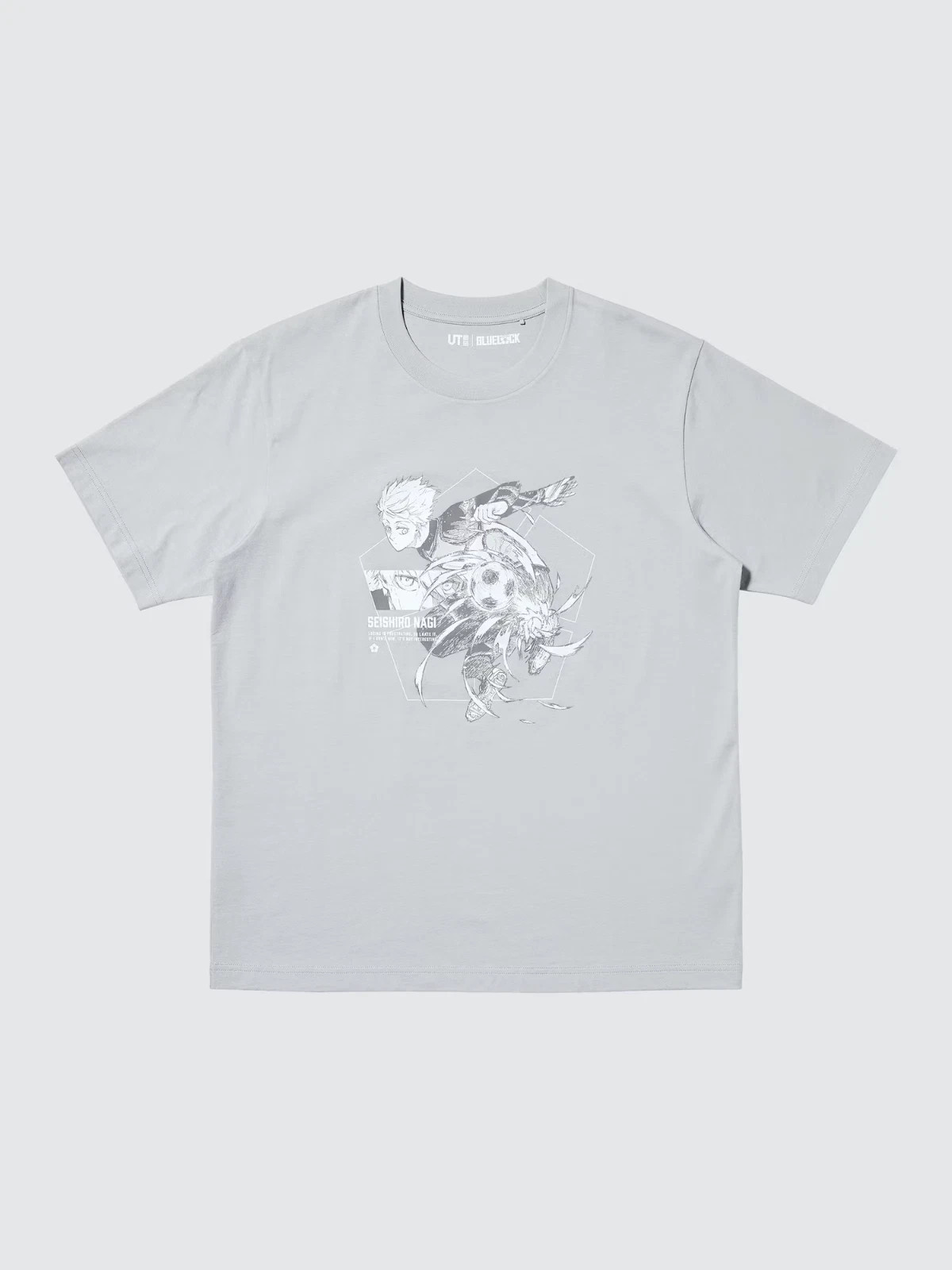 Manga UT UNIQLO T Shirt gray blue lock anime Japan XL L M S Large Medium gallery
