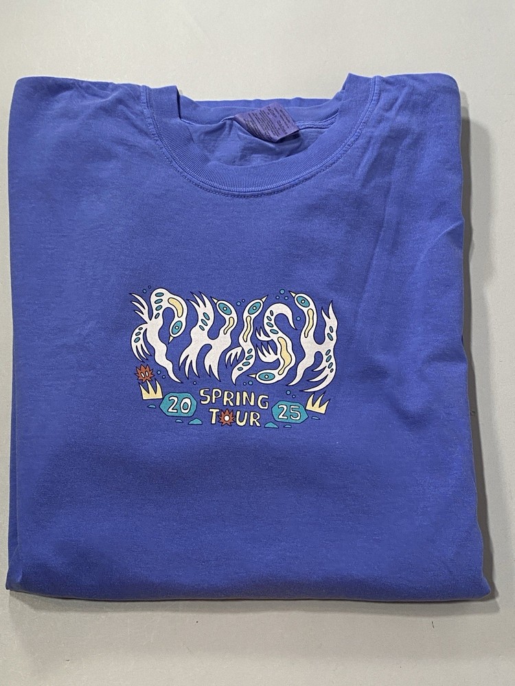 PHISH Authentic Dry Goods Spring 2025 Tour T-Shirt Comfort Colors XXL Blue LA