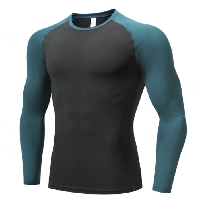 4 Colors Athletic Long Sleeve Compression Shirts Dry Fit Sports Gym Shirts gallery