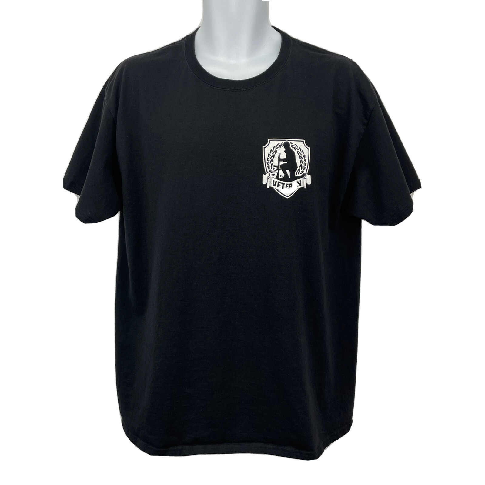 Veteran Pride T Shirt/ Men’s (XL) Black Hanes ComfortSoft 100% Cotton