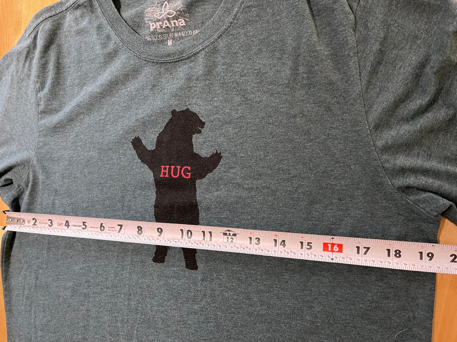 Prana Bear Hug Graphics Blue Tshirt - Men's sz M gallery