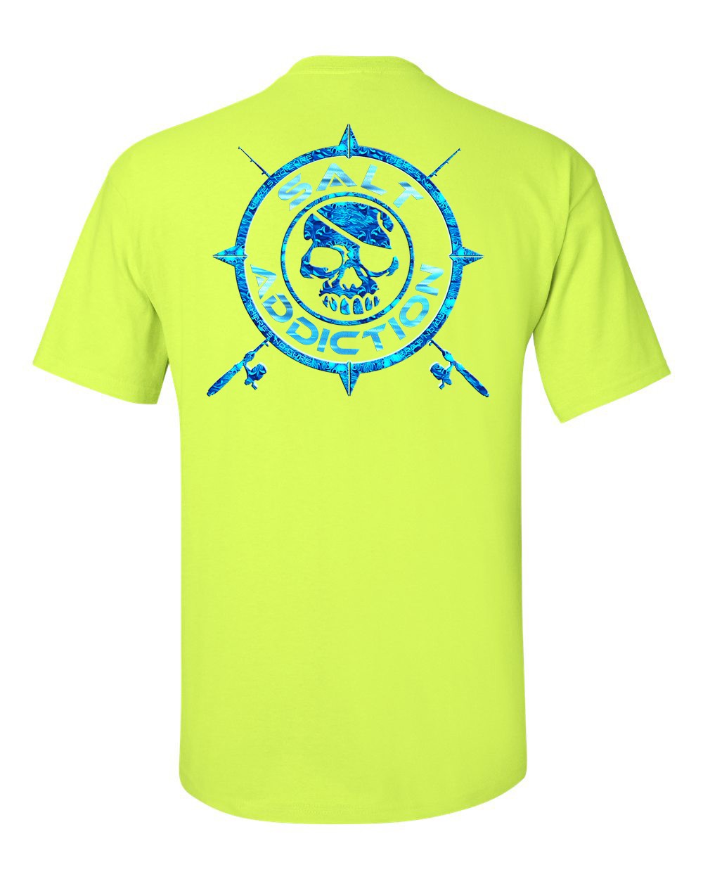 Salt Addiction Nautical compass Logo Fishing Short Sleeve T Shirt Ocean gallery