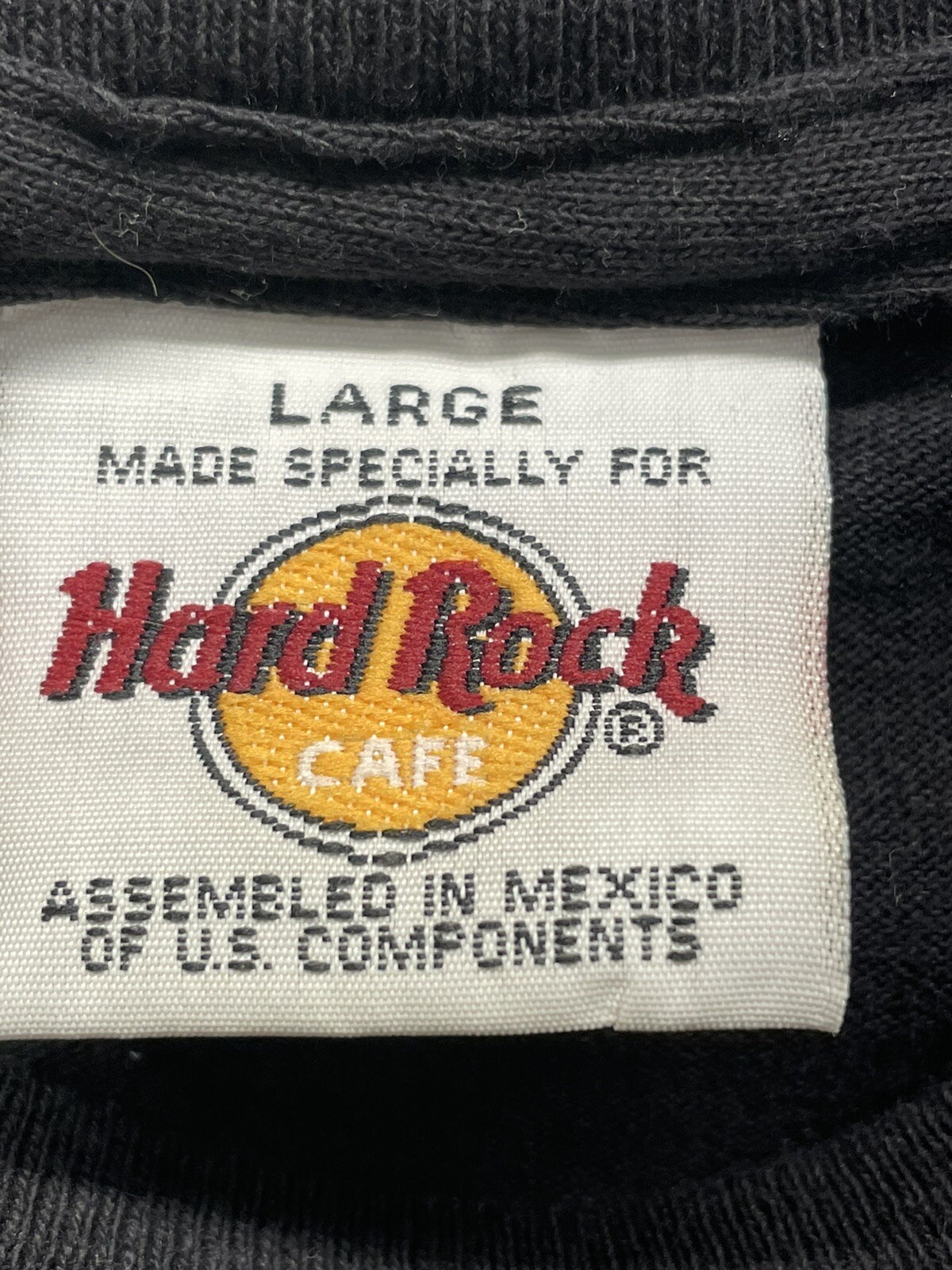 HARD ROCK CAFE ORLANDO 1990s Vintage T-SHIRT BLACK Sz Large (F9) EUC gallery