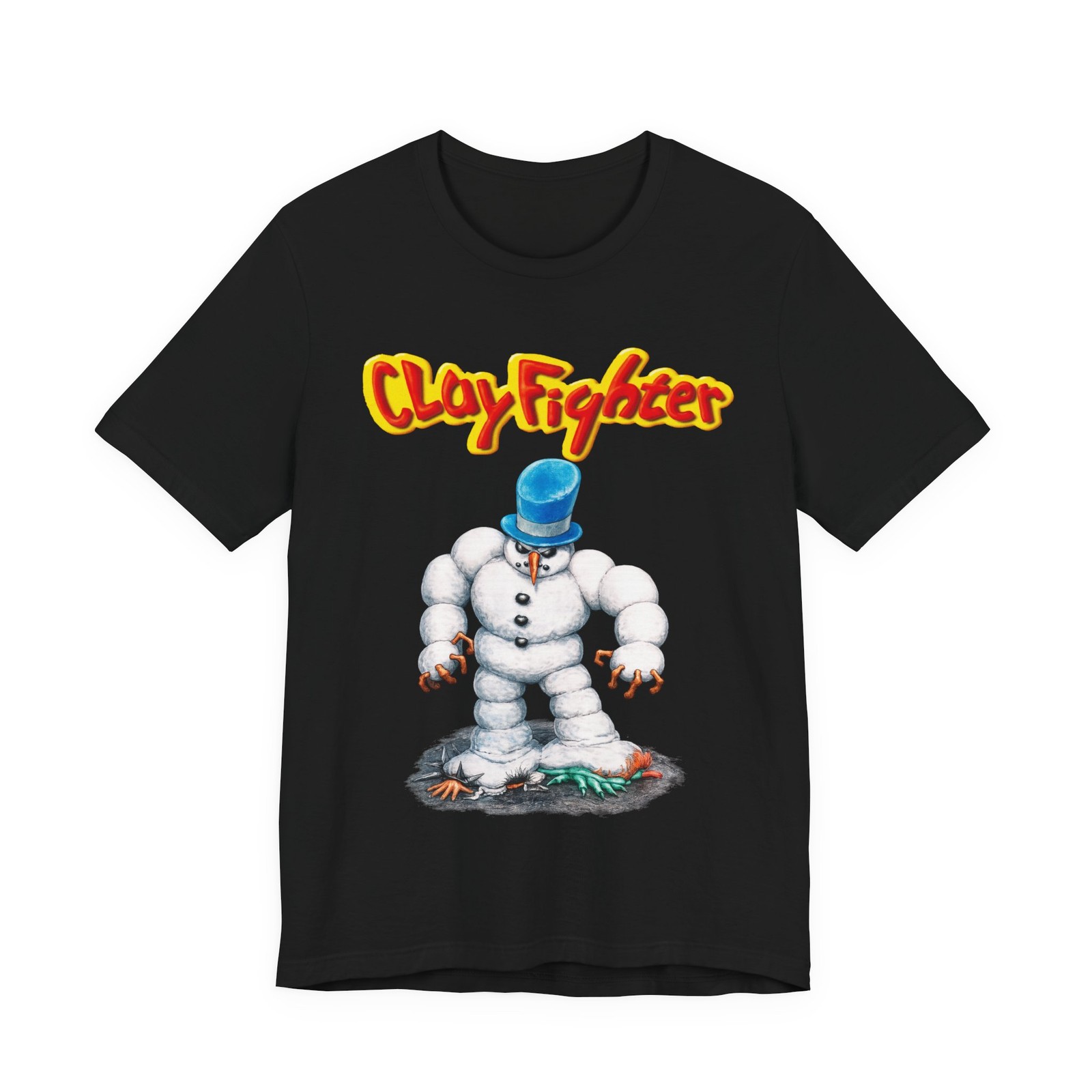 Clayfighter SNES Arcade Bad Mr Frosty Character Unisex Jersey Short Sleeve Tee