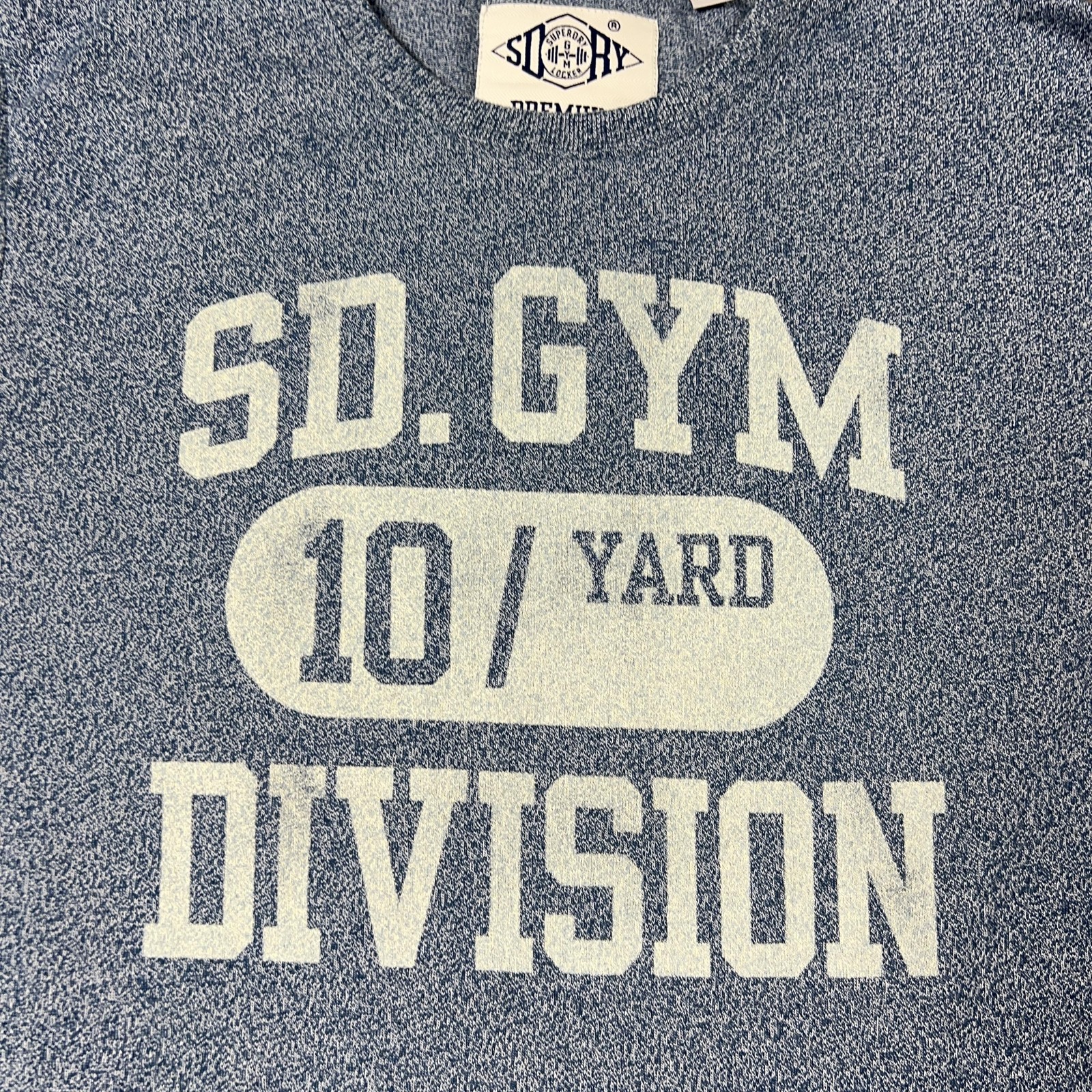 Superdry Shirt Mens Large Blue Gym Locker Lite Loop SD GYM Division Athletic Tee gallery