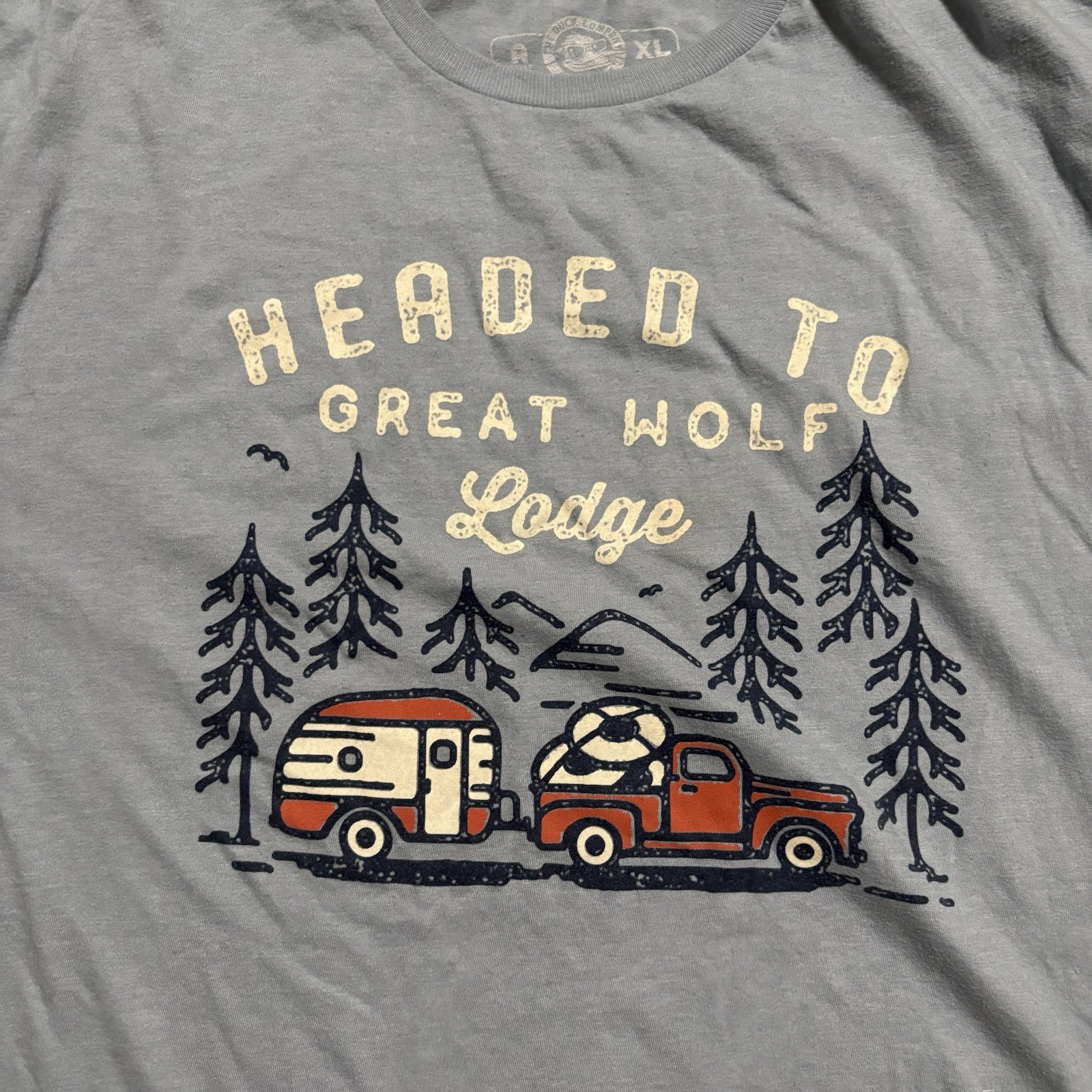 Headed To Great Wolf Lodge GWL Men’s Shirt Size XL Light Blue Relaxed gallery