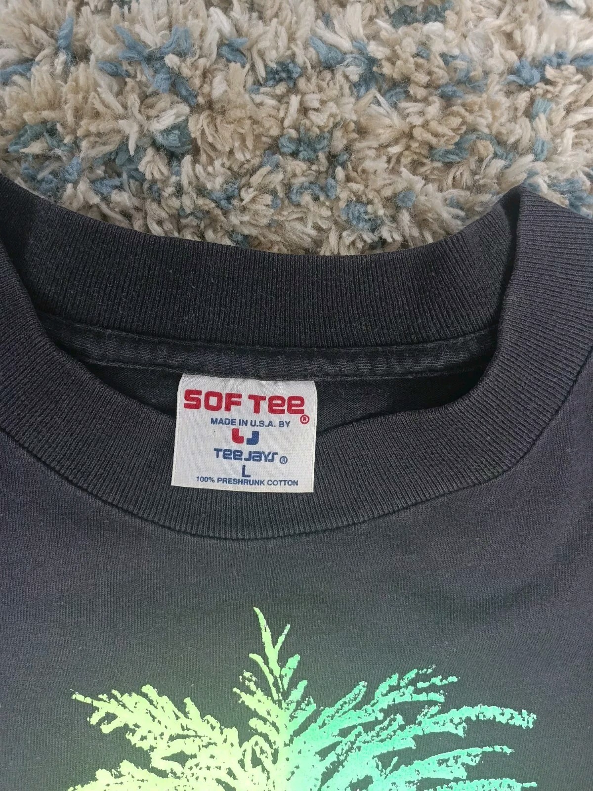 Vintage 90s Coppertone Sunscreen Shirt Black Vibrant Single Stitch Mens Large gallery