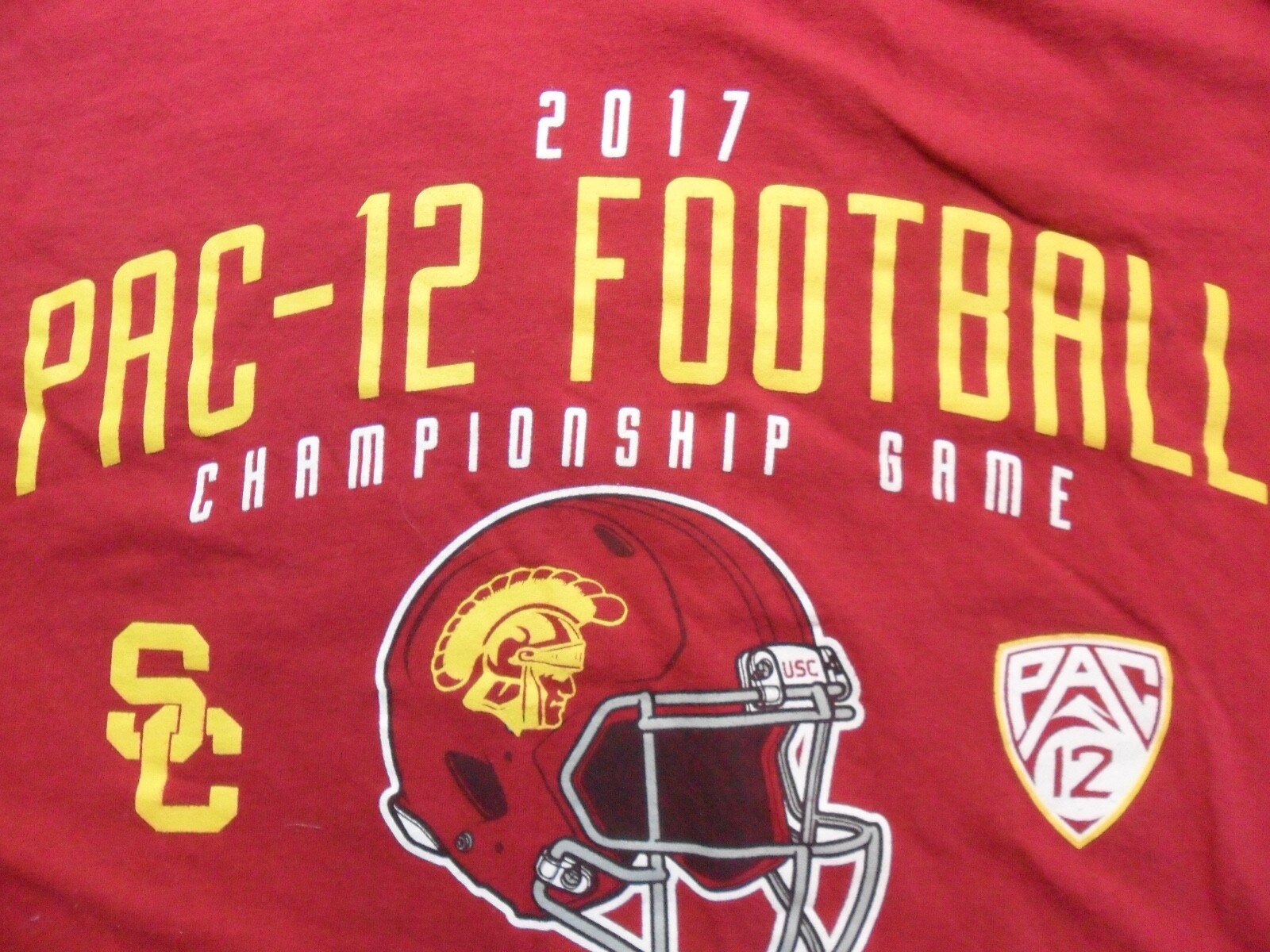 Large USC PAC 12 2017 Champions T Shirt gallery