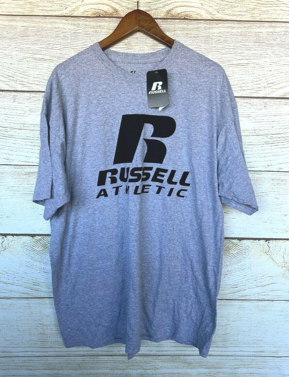 Russell Athletic Tee Shirt Mens Size 1XL Grey Relaxed Fit Chest Logo T-Shirt New gallery