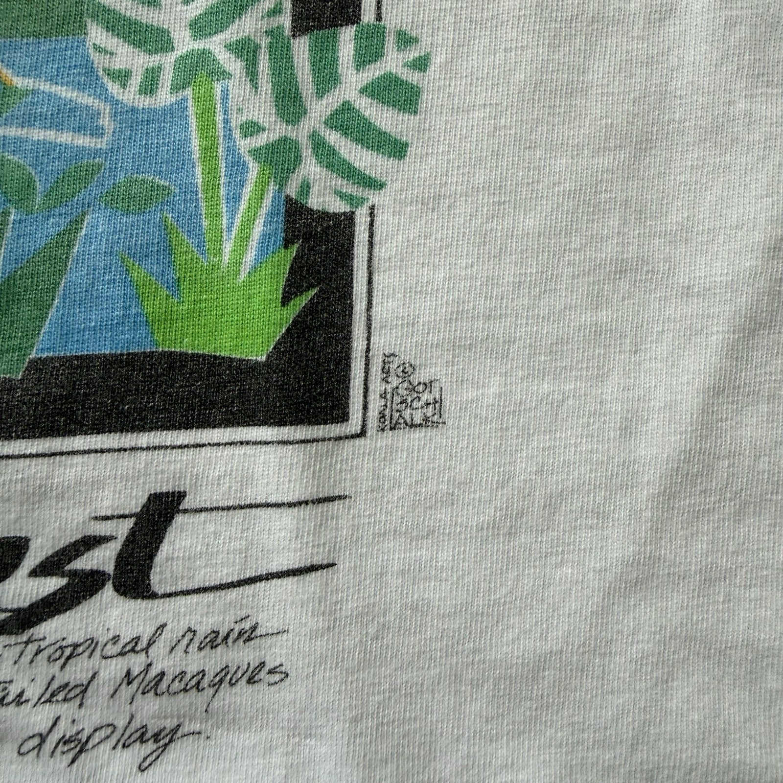 Vintage 90’s San Diego Zoo Sun Bear Forest Nature Retro Graphic T-shirt Size M gallery