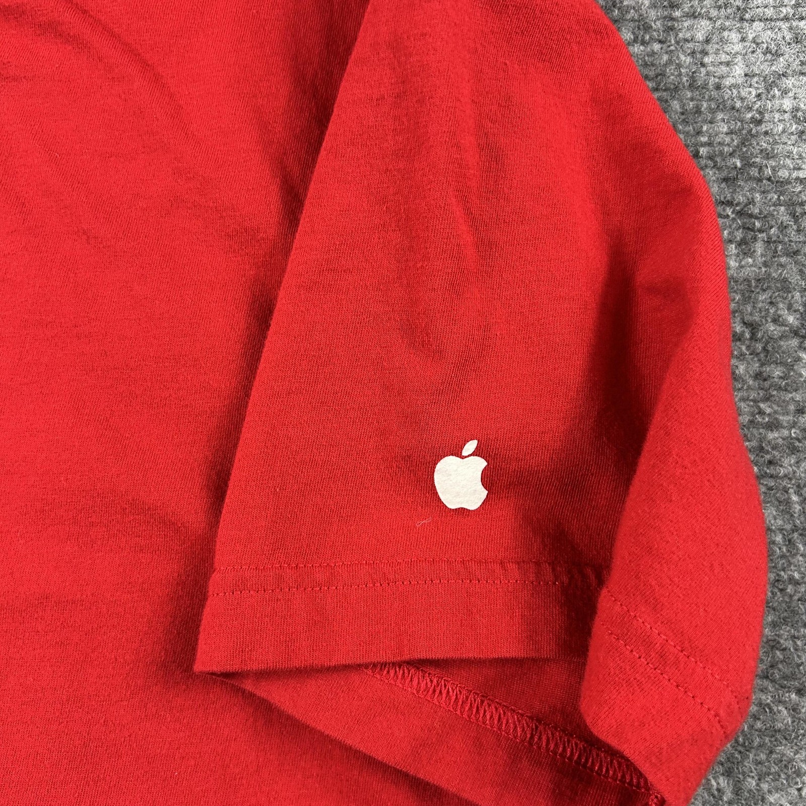 Apple Employee IMac Shirt Mens Medium Red Graphic Logo Tee American Apparel Mac gallery