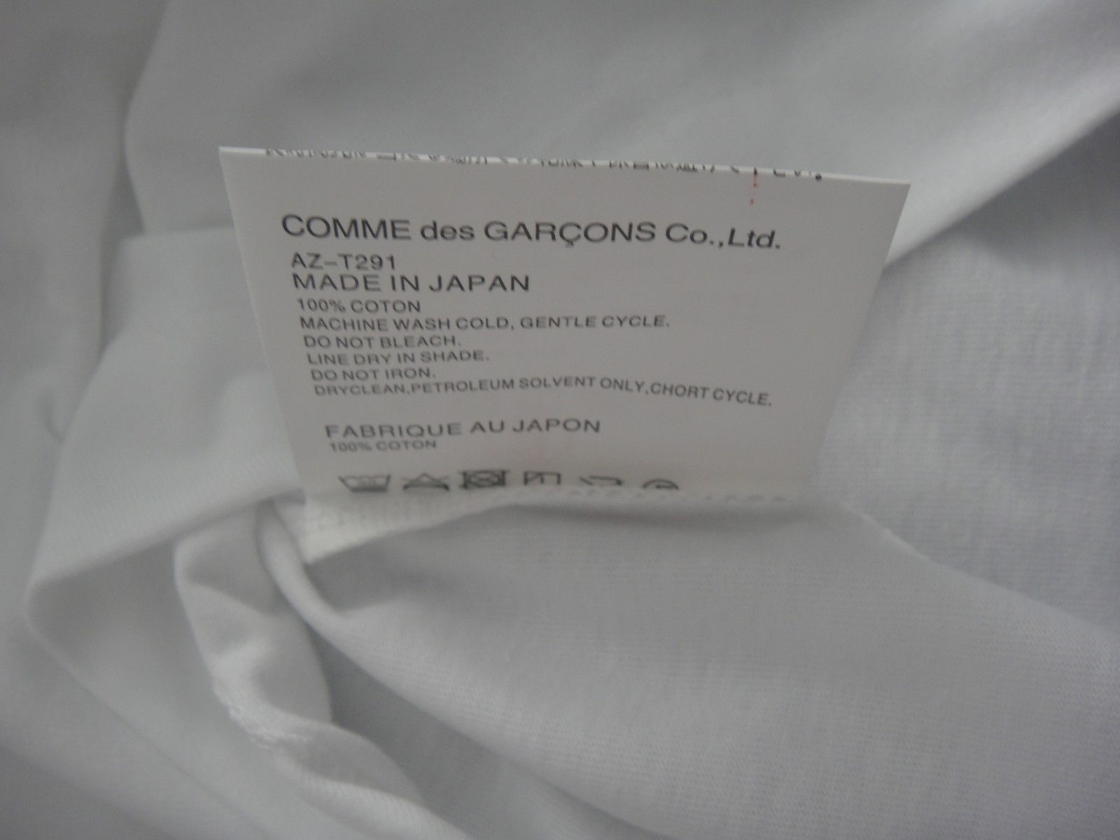 Comme Des Garcons Play Men's Inverted Play Logo White T Shirt Size Large, NWT gallery