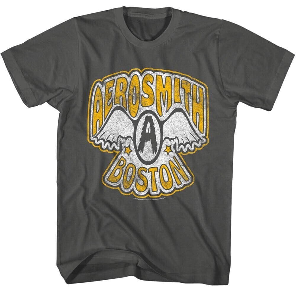 Aerosmith T-Shirt Boston Vintage Logo Graphic Tees