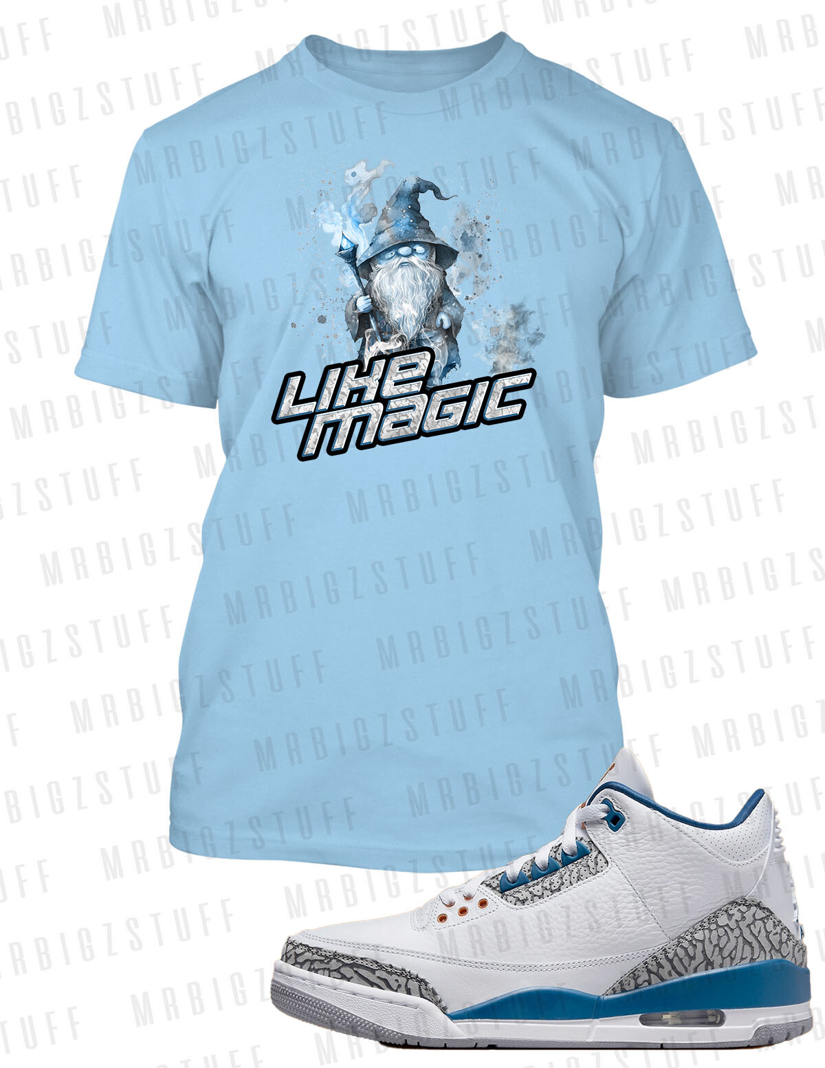 Wizard Like Magic Graphic Sneaker Tee Shirt To Match J3 Wizards Big Tall Sm T gallery